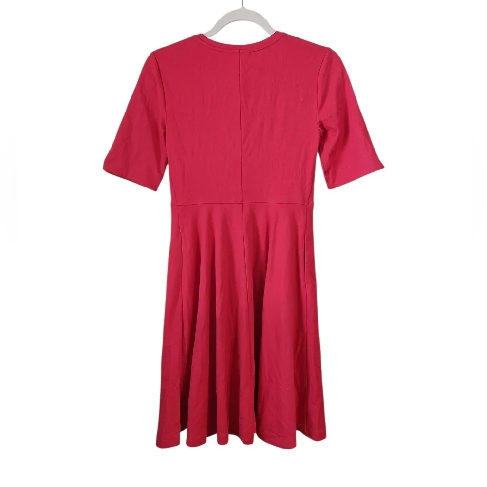 Maeve Pink Lace-Up Midi Dress